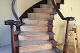 Curved Wood Staircase in Kings Beach CA