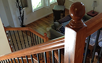 Hickory Stairs Iron Balusters in Kings Beach CA